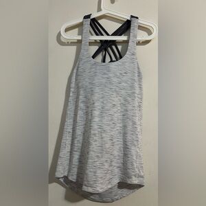 lululemon athletica Gray Space-Dye Strappy Racerback Tank